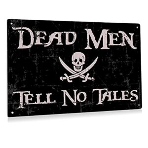 funny dead men tell no tales metal tin sign wall decor vintage retro signs indoor outdoor decoration gifts