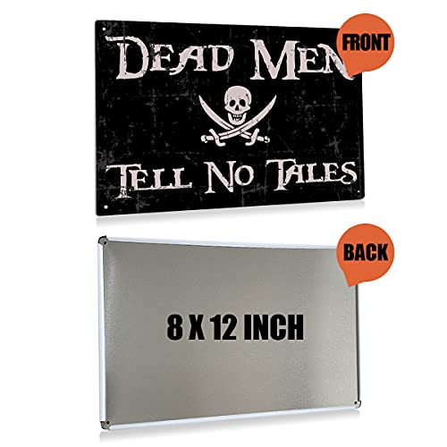 Funny Dead Men Tell No Tales Metal Tin Sign Wall Decor Vintage Retro Signs Indoor Outdoor Decoration Gifts
