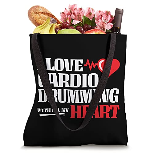 Fitness Motivation Quote - Cardio Drumming - Funny Workout Tote Bag