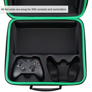 ZENACCE Hard Carrying Case Compatible with Xbox Series X, Protective Travel Bag Holds Xbox Series X Console, Wireless Controllers, Cables and Other Accessories