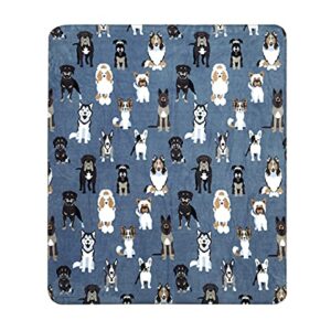 Mainstays Super Soft Plush Throw Blanket, 50" x 60", Dogs