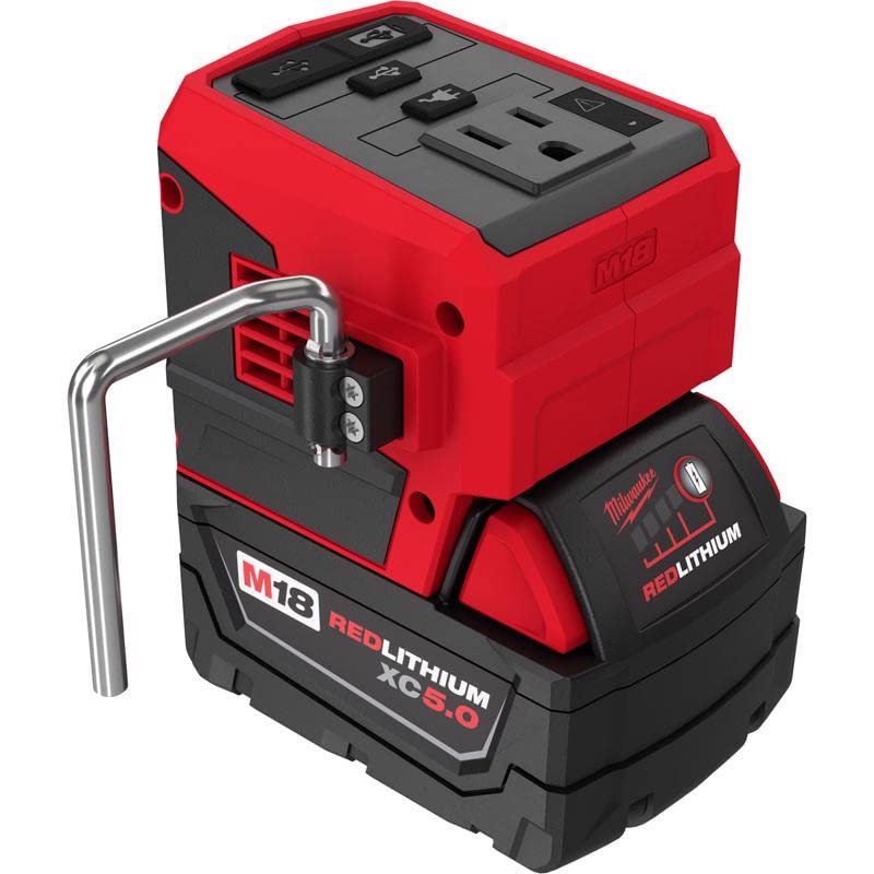 MilwaukeeTool 2846 50 M18 18 Volt 175 Watt Lithium Ion Powered Compact Inverter with 5.0 Ah Battery