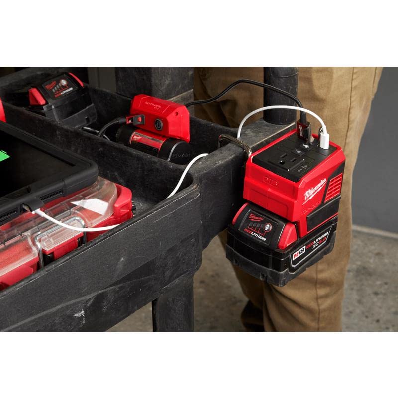 MilwaukeeTool 2846 50 M18 18 Volt 175 Watt Lithium Ion Powered Compact Inverter with 5.0 Ah Battery