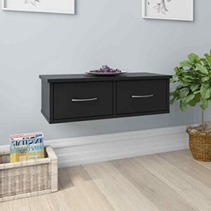 GXP Wall-Mounted Shelf with Drawer Floating Board, chipboard Console Side 23.6"x10.2"x7.2" Particle Board