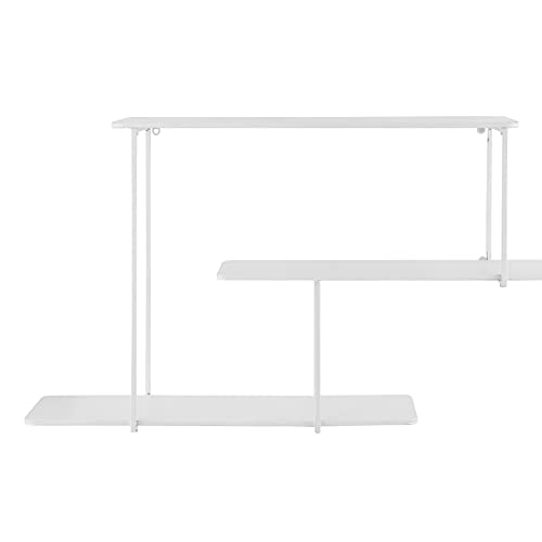 Safavieh Home Collection Anthe Modern White Floating 3-Tier Display Wall Shelf