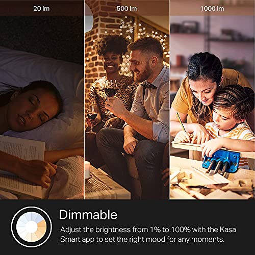 Kasa Smart Bulb, 1000 Lumens Full Color Changing Dimmable Smart WiFi Light Bulb Compatible with Alexa and Google Home, 11W, A19, 2.4Ghz only, No Hub Required, A Certified for Humans Device (KL135P2)