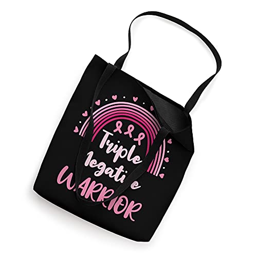Triple Negative Breast Cancer Awareness Warrior Pink Rainbow Tote Bag