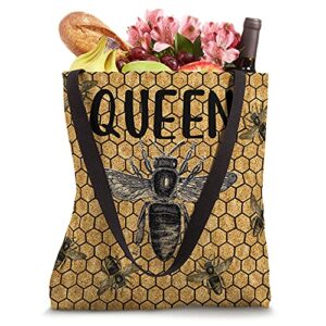 Queen Bee Honeycomb Yellow Honey Hexagon Bees Hive - Yellow Tote Bag