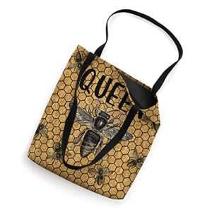 Queen Bee Honeycomb Yellow Honey Hexagon Bees Hive - Yellow Tote Bag