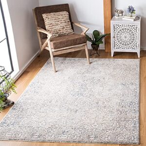 safavieh limitee collection 4′ x 6′ beige/beige lim771b distressed premium viscose living room dining bedroom accent rug