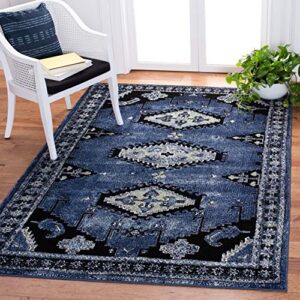 safavieh vintage hamadan collection 8′ x 10′ blue/black vth251m traditional oriental living room dining bedroom area rug