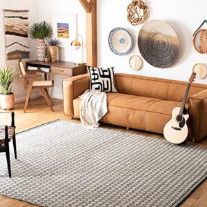 safavieh kilim collection 8′ x 10′ black/ivory klm376z flatweave premium wool living room dining bedroom area rug