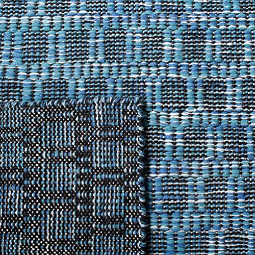 Safavieh Kilim Collection 5' x 8' Blue/Black KLM377M Flatweave Premium Wool Living Room Dining Bedroom Area Rug