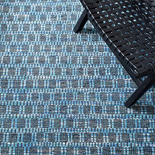 Safavieh Kilim Collection 5' x 8' Blue/Black KLM377M Flatweave Premium Wool Living Room Dining Bedroom Area Rug