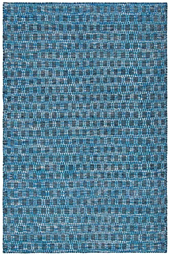 Safavieh Kilim Collection 5' x 8' Blue/Black KLM377M Flatweave Premium Wool Living Room Dining Bedroom Area Rug