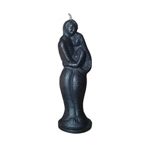 rajasthaniartdecor man woman love home décor black couple lovers candle size 5.5 inches (black) (rad00721),medium