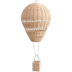 valiclud rattan hot air balloon natural photo props wicker handwoven wall basket decor for childrens rooms preschool education photography living room or bedroom unique wall art