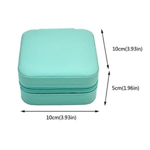 TRODANCE Mini Jewelry Travel Case,Small Travel Jewelry Organizer, Portable Jewelry Box Travel Mini Storage Organizer Portable Display Storage Box For Rings Earrings Necklaces Gifts (Blue)