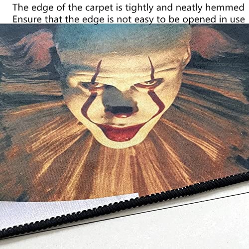 Meilihua, 3D Vortex Optical Illusion Rug Round Carpet Clown Doormat for Lvining Bedroom, Black White Plaid Round Rugs 3D Visual Optical Floor Mat (Colour, 5080)