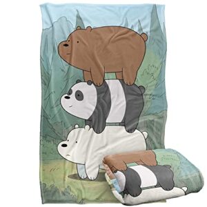 we bare bears bear stack silky touch super soft throw blanket 36″ x 58″