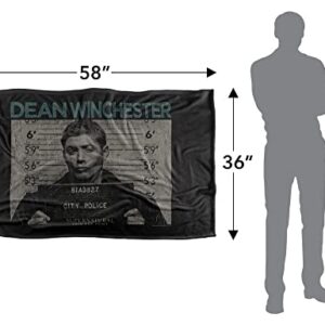 Supernatural Dean Mug Shot Silky Touch Super Soft Throw Blanket 36" x 58"