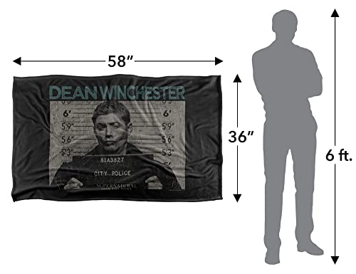 Supernatural Dean Mug Shot Silky Touch Super Soft Throw Blanket 36" x 58"