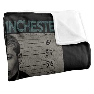 Supernatural Dean Mug Shot Silky Touch Super Soft Throw Blanket 36" x 58"