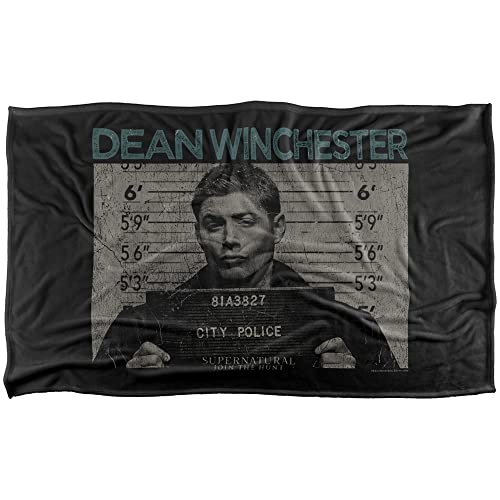 Supernatural Dean Mug Shot Silky Touch Super Soft Throw Blanket 36" x 58"