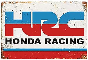 hchana classic car brand honda garage bar wall signs decor plaques metal crafts print painting pin up signs vintage metal plate poster, multicolor