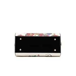 Frida Kahlo Flower Collection Licensed Handbag (Beige/Black)