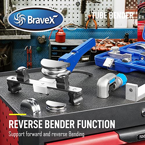 Tubing Bender Pipe Bender Hvac tools - Tube Bender Kit with Reverse Bending 1/4 to 7/8 Inch, Used in Hydraulic Systems, Automobile and Refrigerator maintenance, Hvac work