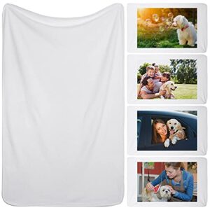 sublimation blanket sublimation throw blanket printed flannel blanket customized soft baby blanket for lover friends heat press home sofa bedroom, 80 x 120 cm/ 31.5 x 47.2 inch (1 piece)