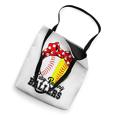 Busy Raising Ballers Softball Baseball Mom Life Mothers Day Tote Bag