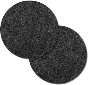 urbanstrive 4 pcs coasters, eco-friendly 100% biodegradable coasters absorbent felt coasters for drinks bar home, 4 inch (black round)