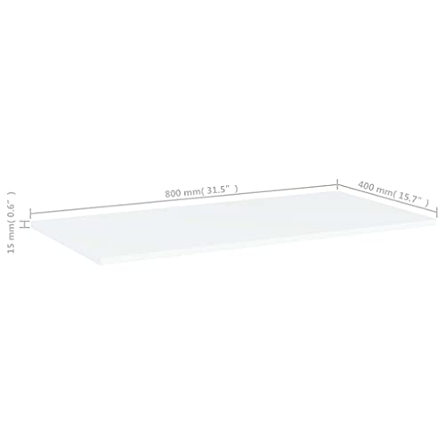 (Fast Delivery) Wall Mounted Floating Shelves, Display Ledge, Storage Rack for Room/ Kitchen /Office Bookshelf Boards 4 pcs White 31.5"x15.7"x0.6" Chipboard