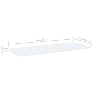 KTHLBRH (Fast Delivery) Can be Used with Floating Shelf Shelf Bracket, Floating Shelves Shelf Brackets, Industrial Pipe Shelf DIY Bookshelf Bookshelf Boards 4 pcs White 39.4"x15.7"x0.6" Chipboard