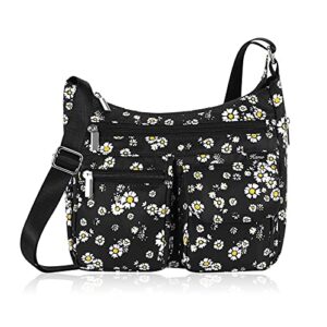 kamo crossbody bag for women – multi-pocket shoulder bag lightweight messenger bag casual printed purse handbag travel bag