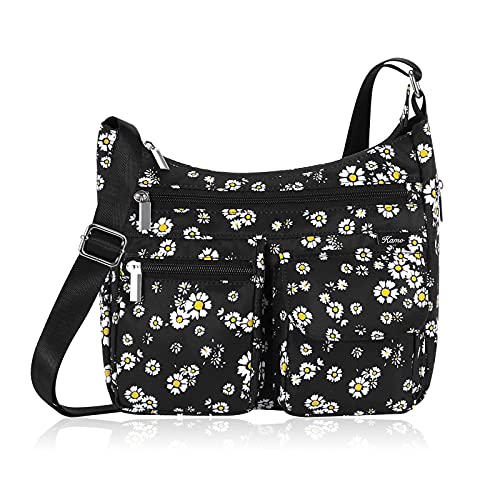 Kamo Crossbody Bag for Women - Multi-pocket Shoulder Bag Lightweight Messenger Bag Casual printed Purse Handbag Travel Bag