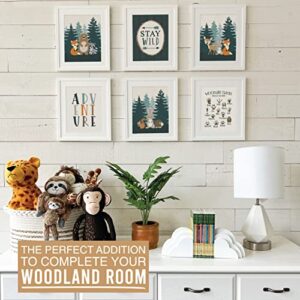 6 Reversible 8x10 Woodland Nursery Decor For Boys Prints, Woodland Nursery Wall Decor, Woodland Baby Shower Decorations, Woodland Creatures Nursery Wall Art Decor, Woodland Animals Posters For Bedroom