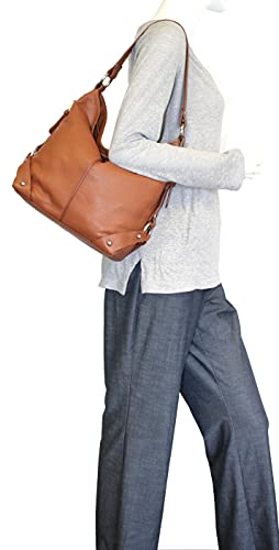 Nino Bossi Handbags Moda Milano Hobo (Cognac)