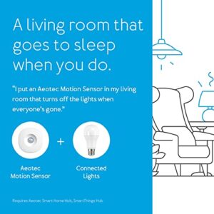 Aeotec SmartThings Motion Sensor, Zigbee, Magnetic Mounting, Works with Smart Home Hub and Compatible Zigbee Hubs