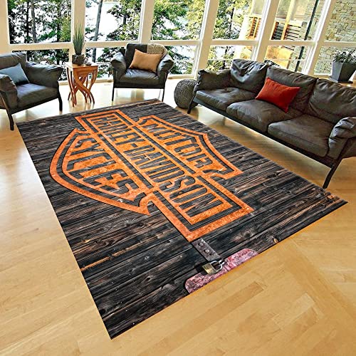 Harley Rug, Area Rugs for Living Room, Bedroom Rug, Home Decor Rug, Harley Davidson Gifts, Carpet, Rug, Modern Rug, Popular Rug,Themed Rug Hrly14.1 (31”x59”)=80x150cm