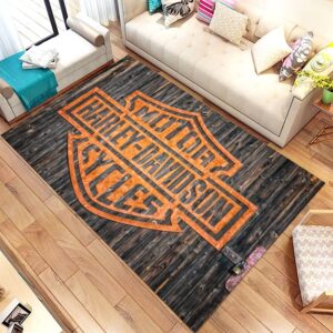 Harley Rug, Area Rugs for Living Room, Bedroom Rug, Home Decor Rug, Harley Davidson Gifts, Carpet, Rug, Modern Rug, Popular Rug,Themed Rug Hrly14.1 (31”x59”)=80x150cm