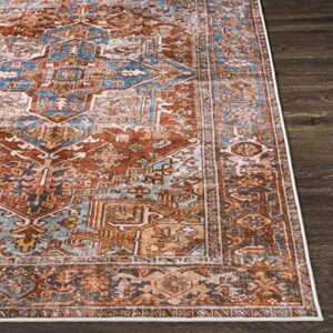 Artistic Weavers Stacia Oriental Washable Area Rug, 5 ft x 7 ft 6 in, Red/Blue