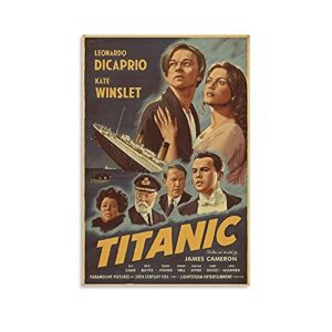 Titanic Movie Tin Logo Vintage Poster Cinema Cafe Home Bar Garage Club Wall Decoration 8x12 Inches