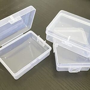 FNRQ 12 Packs Small 2.6 X 1.9 X 0.9inch Clear Plastic Storage Containers Bins with Lids Small Plastic Organizer Box for Storage of Small Items