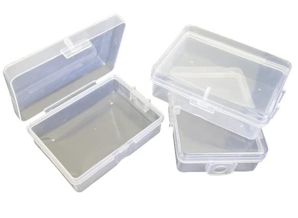 FNRQ 12 Packs Small 2.6 X 1.9 X 0.9inch Clear Plastic Storage Containers Bins with Lids Small Plastic Organizer Box for Storage of Small Items