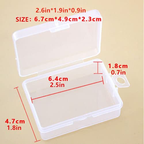 FNRQ 12 Packs Small 2.6 X 1.9 X 0.9inch Clear Plastic Storage Containers Bins with Lids Small Plastic Organizer Box for Storage of Small Items