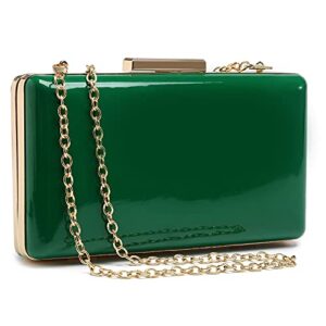 dasein women evening purses clutch bags formal party clutches wedding purses cocktail prom handbags (patent leather green)