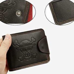 Bi-fold Leather Wallet, Wallets Cartoon Short Purse, Male Women Wallet Credit Card Holder